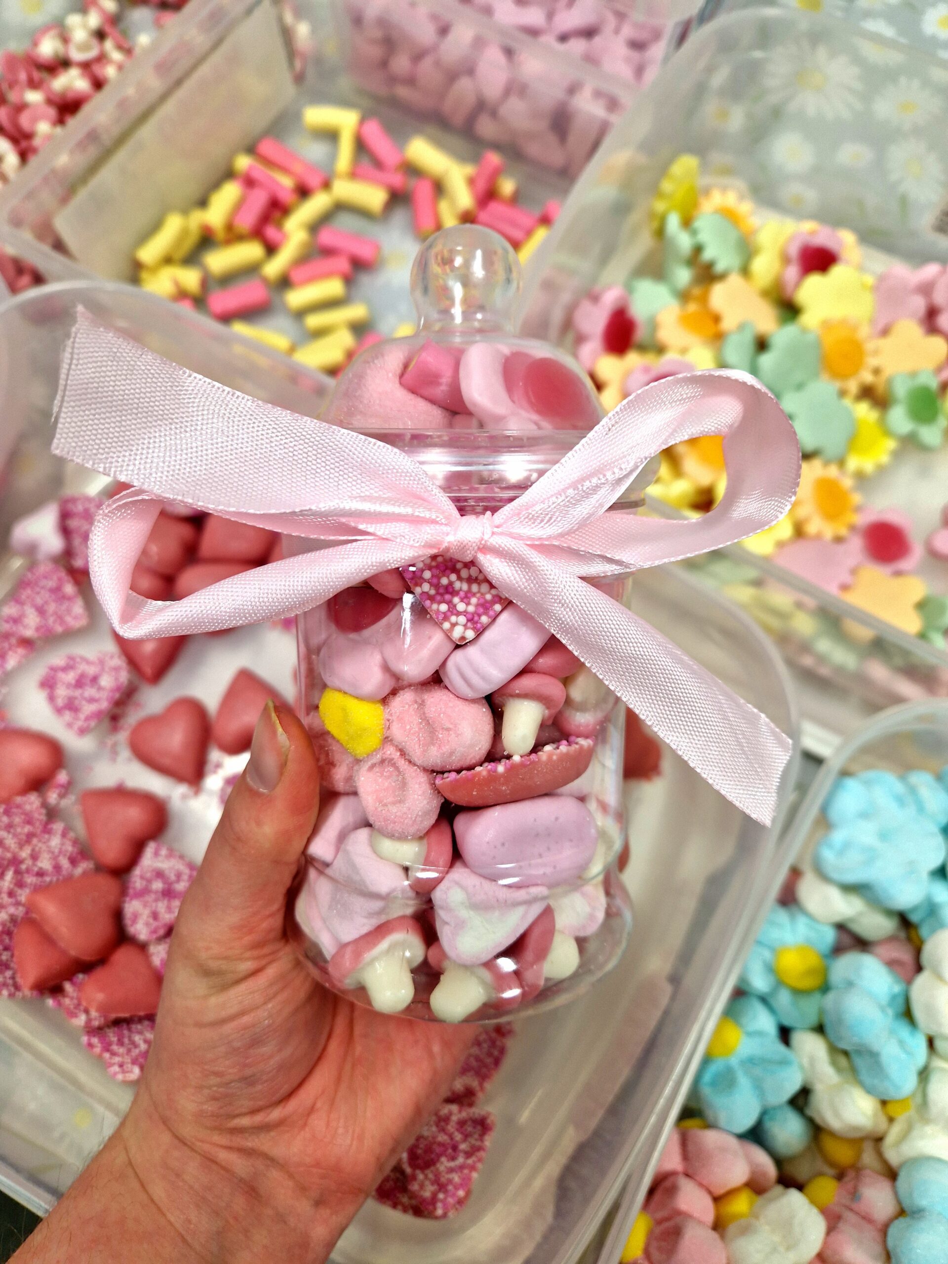 Pink Sweet Filled Small Pick n Mix Jar